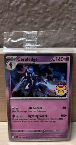 Ceruledge Pokemon Day 2024 Stamped Sealed Promo Card Paldean Fates 040/091 - Image 1