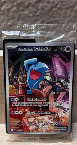 Pokemon Card Team Rocket's Wobbuffet SVP 203 Sealed Promo Destined Rivals New - Image 1