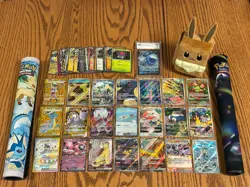 Pokemon TCG Card Lot (64 Cards + 2 Gaming Pads & more!) Illustration Rare EX - Image 1