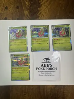 4x Meganium Rare 010/132 Holo Mega Evolution Pokemon TCG Near Mint Card Playset - Image 1