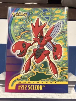SCIZOR #212 POKEMON TRADING CARD TOPPS TV ANIMATION EDITION 2001 - Image 1