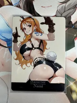 Nami One Piece hentai Anime Doujin Waifu Custom Art Card - Image 1