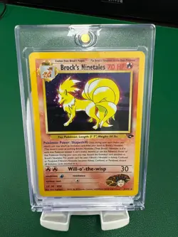 Brock's Ninetales 3/132 Gym Challenge HoloFoil with Magnetic Case - Pokemon Card - Image 1