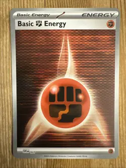 Fighting Energy Reverse Holo - Black Bolt/White Flare - Pokemon Card TCG 2025 NM - Image 1