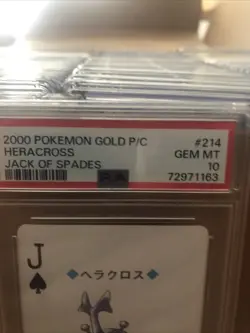 Pokemon Gold Playing Cards. Heracross Jack Of Spades PSA Gem Mint 10 - Image 2