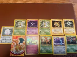 Vintage Holo Rare Pokemon Card Lot WOTC Era 1999 Fossil Base 2 Base Charizard - Image 1