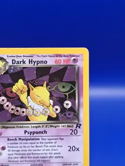 Dark Hypno 9/82 Team Rocket Set Holo Rare Pokemon Card Nintendo TCG WOTC LP - Image 5