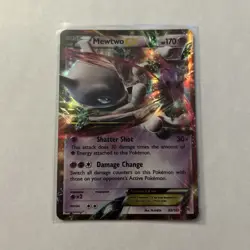 Pokemon Mewtwo EX Ultra Rare Holo TCG Card 62/162 XY Breakthrough - Image 3