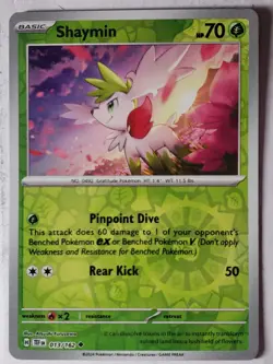 REVERSE HOLO Shaymin 013/162 NM / M - Temporal Forces Pokemon Card - Image 1