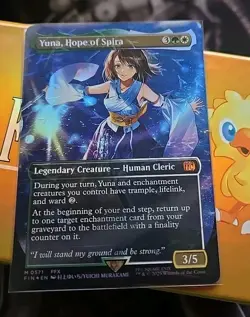 Yuna, Hope of Spira (Borderless) (Chocobo Track Foil) - FINAL FANTASY MTG - Image 1