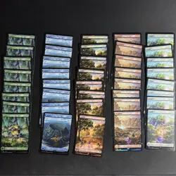 Lot Of 40 Chocobo Track Foil Full Art BASIC LAND NM Final Fantasy MTG Magic - Image 1