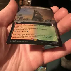 MTG Temple of Abandon Universes Beyond: Fallout Surge Foil Rare PIP 830 - Image 2