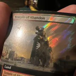 MTG Temple of Abandon Universes Beyond: Fallout Surge Foil Rare PIP 830 - Image 4