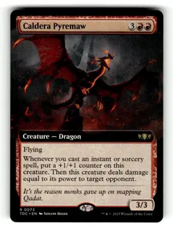 Caldera Pyremaw (Extended Art) Commander: Tarkir: Dragonstorm 73 Near Mint - Image 1
