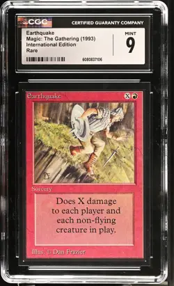 CGC 9 Mint - Earthquake - International Edition - Vintage Magic The Gathering - Image 1