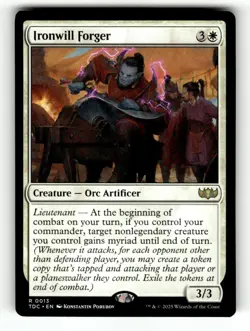Ironwill Forger Commander: Tarkir: Dragonstorm 13 Near Mint - Image 1