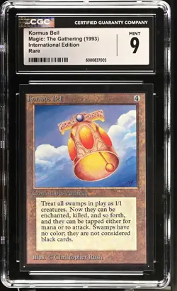 CGC 9 Mint - Kormus Bell - International Edition - Vintage Magic The Gathering - Image 1