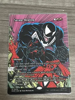 Savage Beating Borderless MTG Spider-Man Mythic 0026 - Image 1
