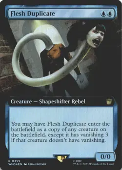 MTG Flesh Duplicate (Extended Art) Foil NM Doctor Who Magic 35 - Image 1