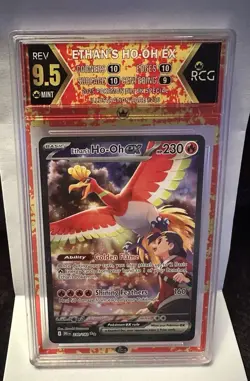 2025 Pokemon Destined Rivals Ethan’s Ho-Oh EX Special Illustration Rare RCG 9.5 - Image 1