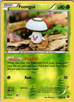 Foongus 12/114 XY - Steam Siege Pokemon TCG LP - Image 1