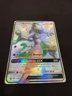 Pokemon TCG Mewtwo GX SV59/SV94 Holo Full Art Shiny Rare Hidden Fates - Image 1