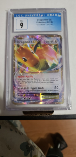 DRAGONITE EX 2016 POKEMON XY EVOLUTIONS HOLO RARE FA 72/108 CGC 9 - Image 1