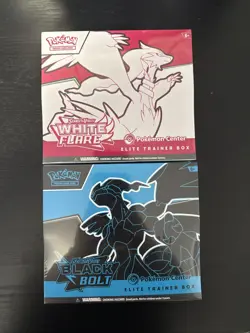 Pokemon TCG White Flare Black Bolt Pokemon Center Exclusive ETB Set Of 2 - Image 1