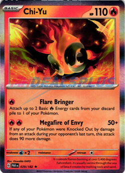 NM Pokemon Paradox Rift Chi-Yu Holo Rare 029 - Image 1