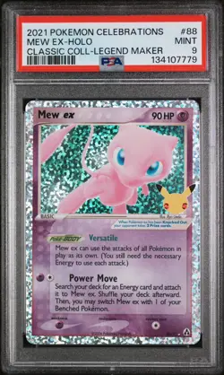 2021 POKEMON CELEBRATIONS CLASSIC COLLECTION #88 MEW EX-HOLO PSA 9 - Image 1