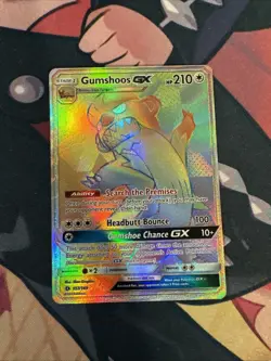 Gumshoos GX 157/149 Pokemon TCG Sun & Moon Base Set Secret Rainbow Rare - Image 1