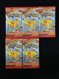 2025 Pokemon Japanese McDonald's Mega Promo Sealed Pack Lot*5 AJX - Image 1