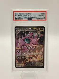2025 Pokemon DRI EN Rocket’s Nidoking EX Special Illustration Rare #233 PSA 8 - Image 3