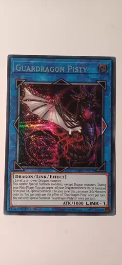 Yugioh! Guardragon Pisty Secret Rare 1st Ed. MP20-EN022 Near Mint! - Image 1