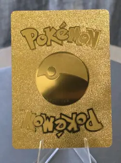 Pokemon Lucario GX 210hp Gold Foil Fan Art Collector Card TCG Rainbow - Image 2