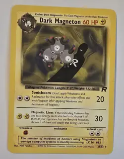Dark Magneton 28/82 Team Rocket Set Rare Vintage Pokemon Card - Non-holo - Image 1