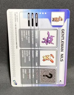 Pokemon Battle E Card - Gentleman Nils Ruby & Sapphire Version - ID 129-B001 - Image 3