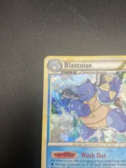 Pokemon TCG Blastoise 13/95 HGSS Unleashed Cracked Ice Holo Card - Image 5