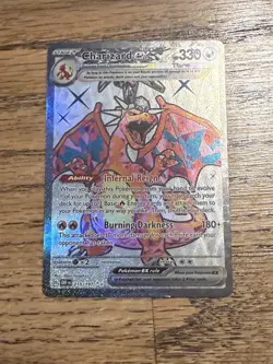 Pokemon TCG Charizard EX Obsidian Flames Ultra Rare Full Art Holo Card 215/197 - Image 1