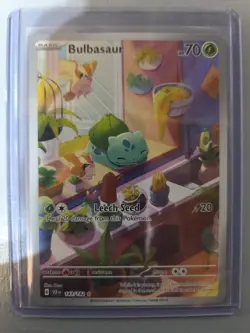 Pokemon TCG Stellar Crown Bulbasaur Card 143/142 Secret Illustration Rare - Image 1