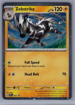 Zebstrika 201 Cosmos Holo Pokemon Card SV: Scarlet & Violet Promo Card - Image 1