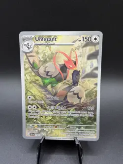 Pokemon TCG Unfezant Illustration Rare Card 150/086 Black Bolt-NM Condition - Image 1