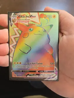 Pokemon Pikachu TCG VMAX Vivid Voltage Holo Card 188/185 Secret Rare Rainbow - Image 3