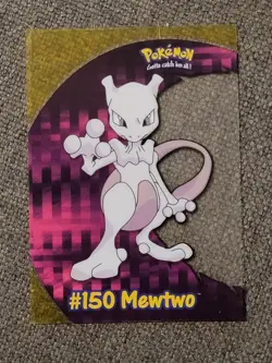 2000 Topps Pokemon #150 MewTwo CP5 TV Animation Transparent Card - Image 1