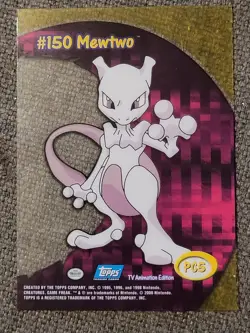 2000 Topps Pokemon #150 MewTwo CP5 TV Animation Transparent Card - Image 2