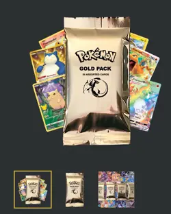 Pokemon BOOSTER GOLD Pack Sealed. 25 Authentic Cards. - Image 1