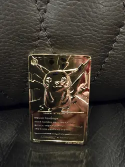 1999 Pikachu Pokemon 23K Gold Plated Card Limited Edition Burger King #25 - Image 2