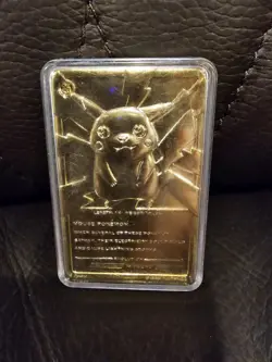 1999 Pikachu Pokemon 23K Gold Plated Card Limited Edition Burger King #25 - Image 3