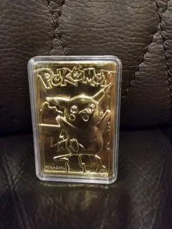 1999 Pikachu Pokemon 23K Gold Plated Card Limited Edition Burger King #25 - Image 4