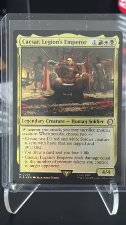 Magic MTG: Caesar, Legion's Emperor - Universes Beyond: Fallout (PIP) FOIL - Image 1